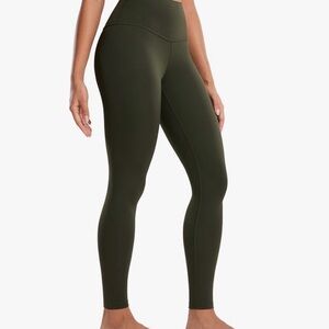 Olive Green Women's CRZ YOGA Butterluxe Yoga Leggings 28" - High Waisted